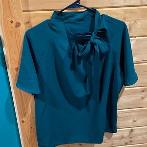 Short sleeve blouse teal